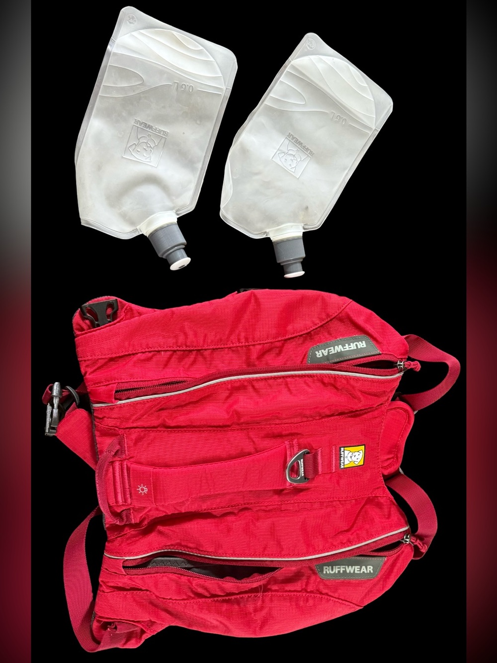 Ruffwear Singletrak Dog Pack - Red/Grey (M)